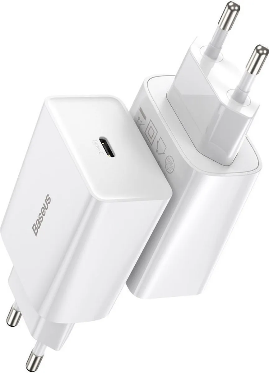 Baseus Speed Mini Oplader USB-C CCFS-SN01 20W - Zwart - afbeelding 6 van 6