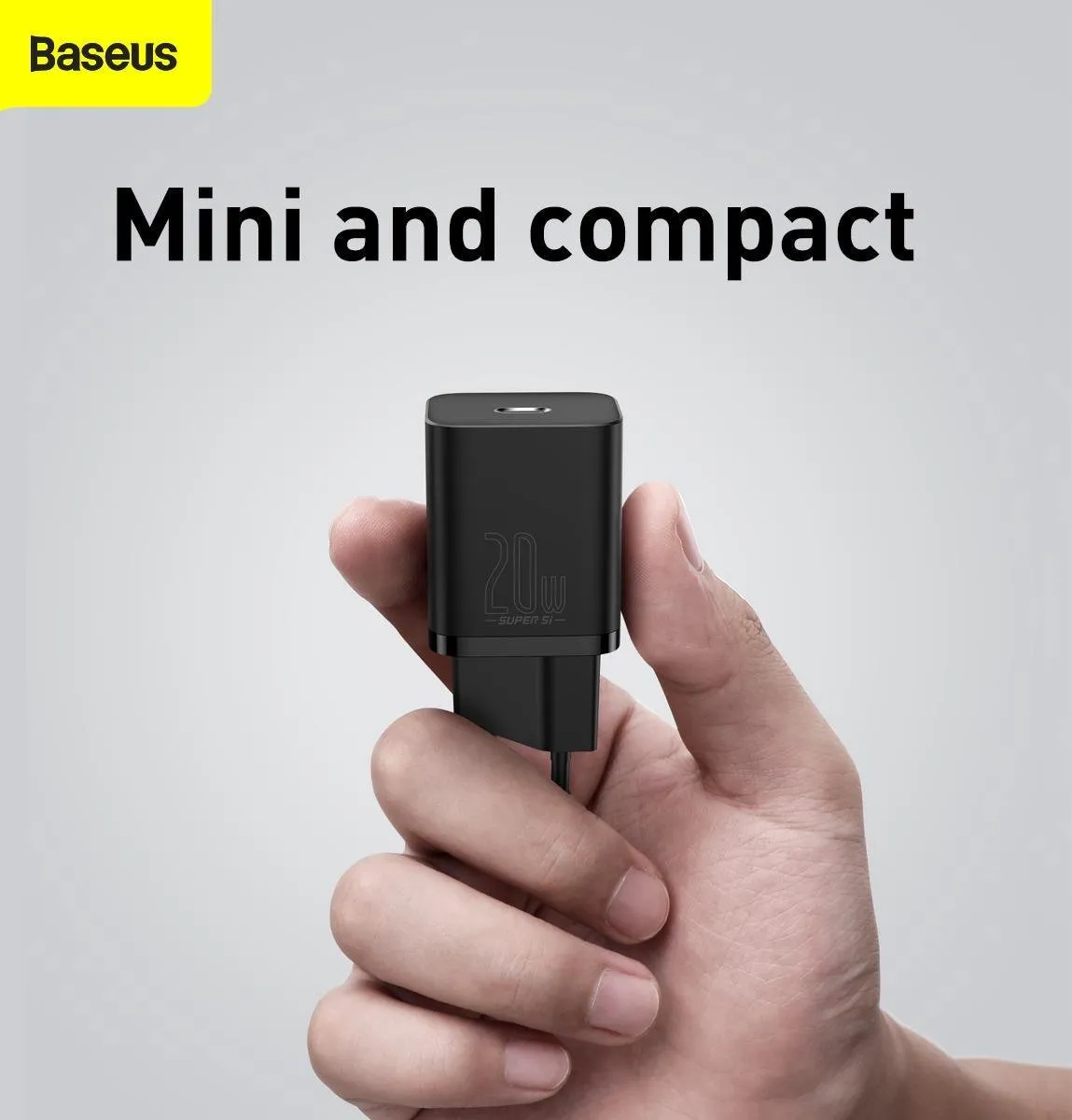 Baseus 20W USB-C Oplader met Lightning Kabel - Zwart