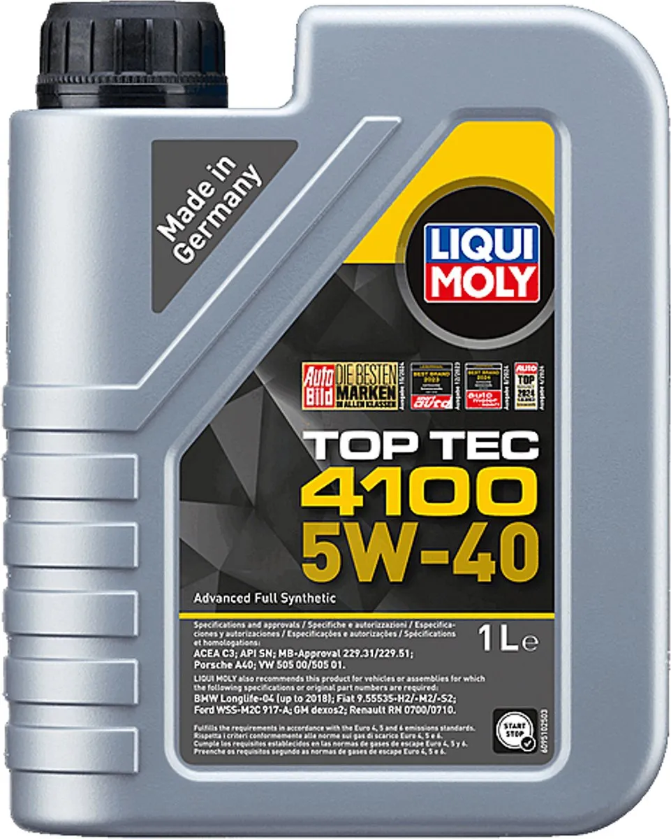 Liqui Moly Top Tec 4100 5W40 C3 Motorolie 1L