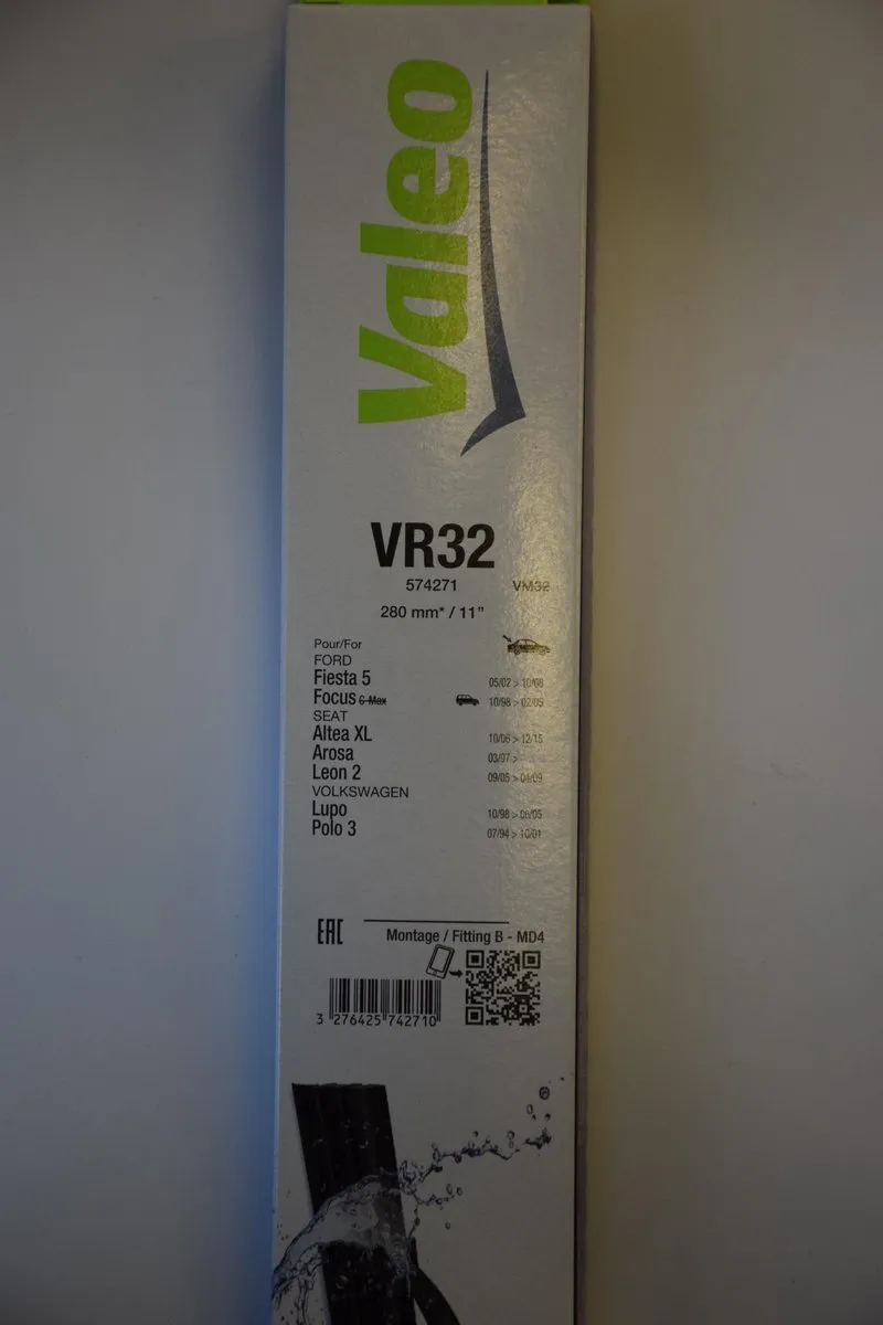 Valeo Silencio VR32 Ruitenwisser Achter - 280mm - Zwart
