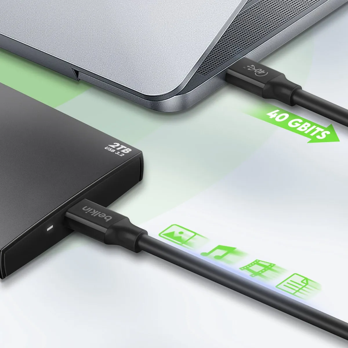 Belkin Boost Charge USB-C 2.0 Kabel INZ001BT0.8MBK - Zwart