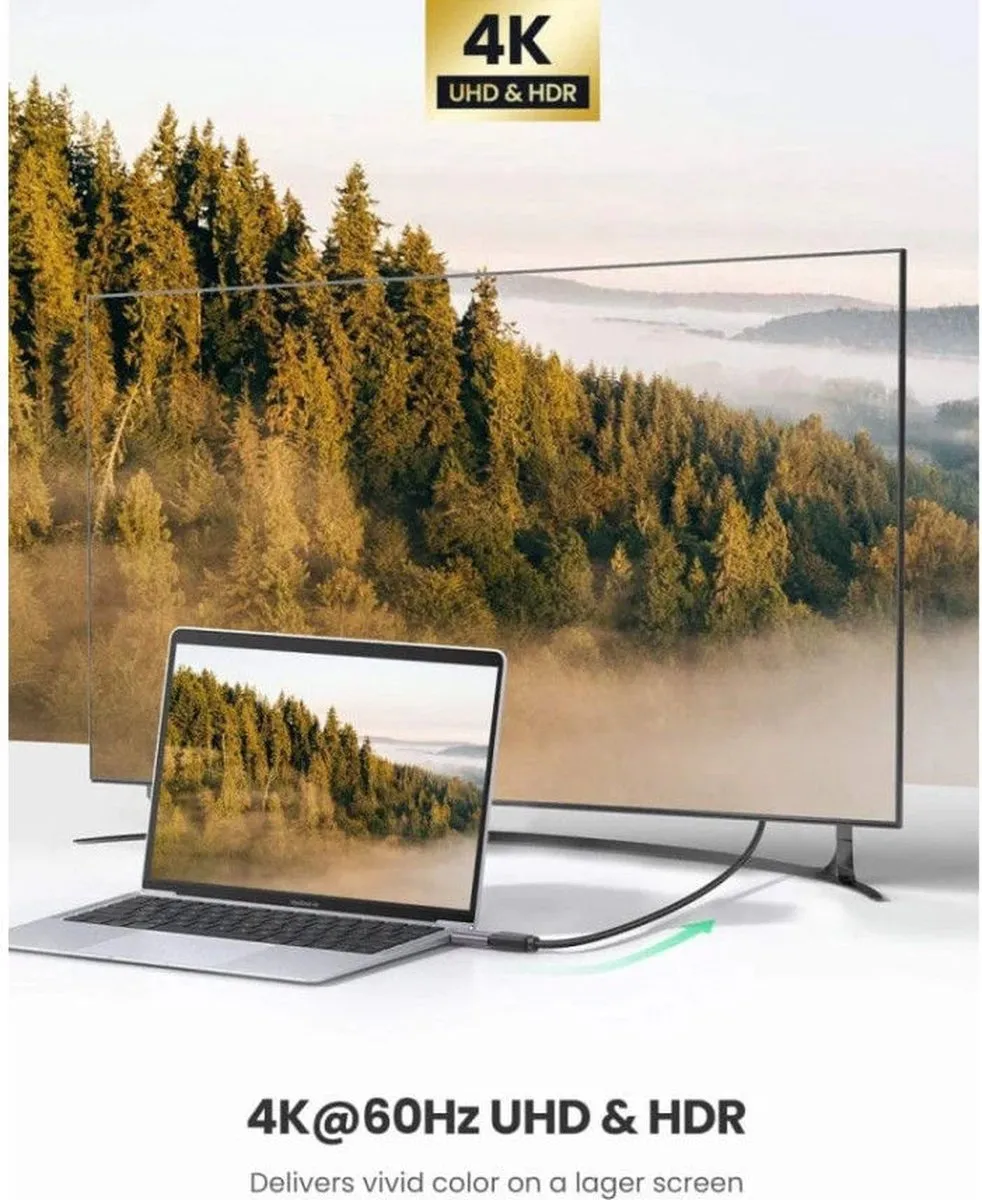 UGREEN 70450 USB-C naar HDMI Adapter 4K 60Hz - Grijs - afbeelding 6 van 6