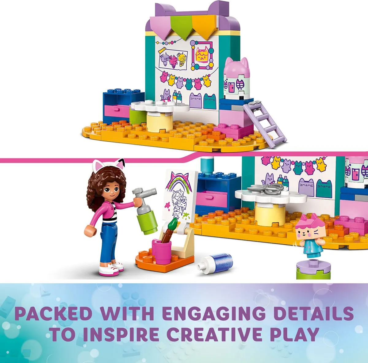 LEGO Gabby's Poppenhuis Knutselen met Babykitty 10795 - 60 Stukken