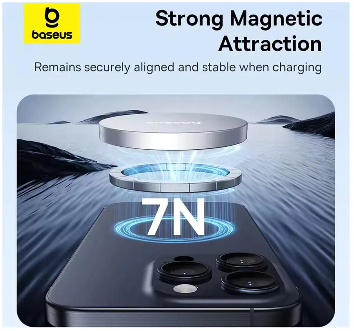 Baseus Simple Mini4 Air Qi2 Magnetische Draadloze Oplader 15W - Zilver