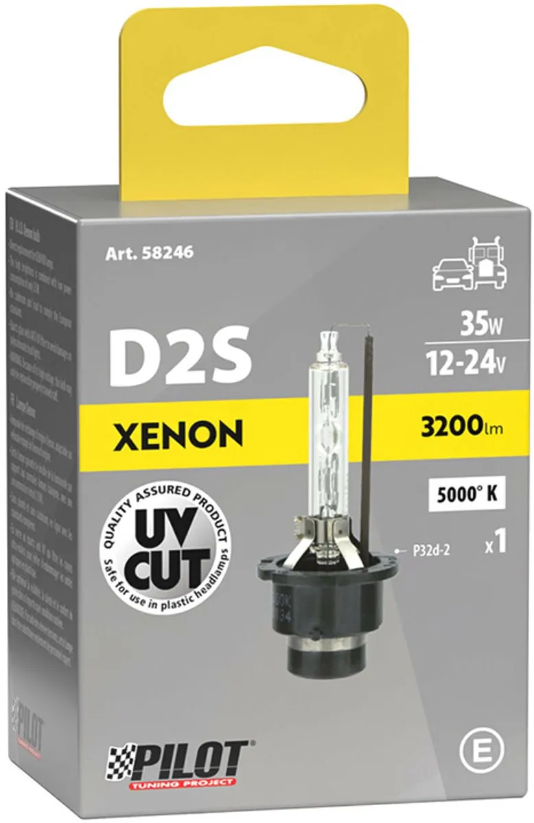 Lampa HID Xenon D2S 35W 5000K P32d-2 - Wit