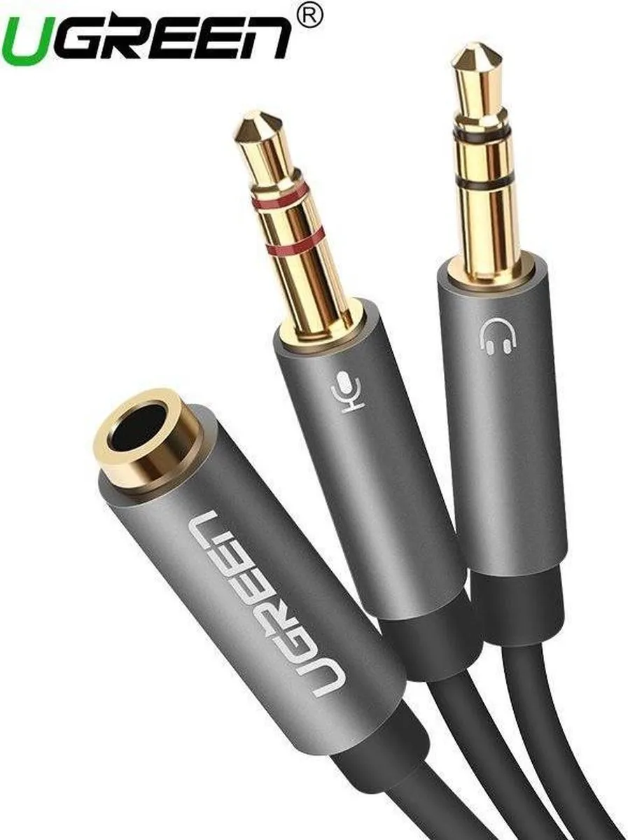 UGREEN 3.5mm Audio Y Splitter - Zwart