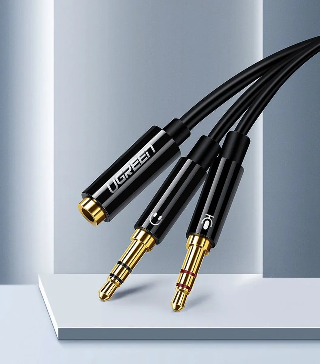 UGREEN 3.5mm Audio Y Splitter - Zwart