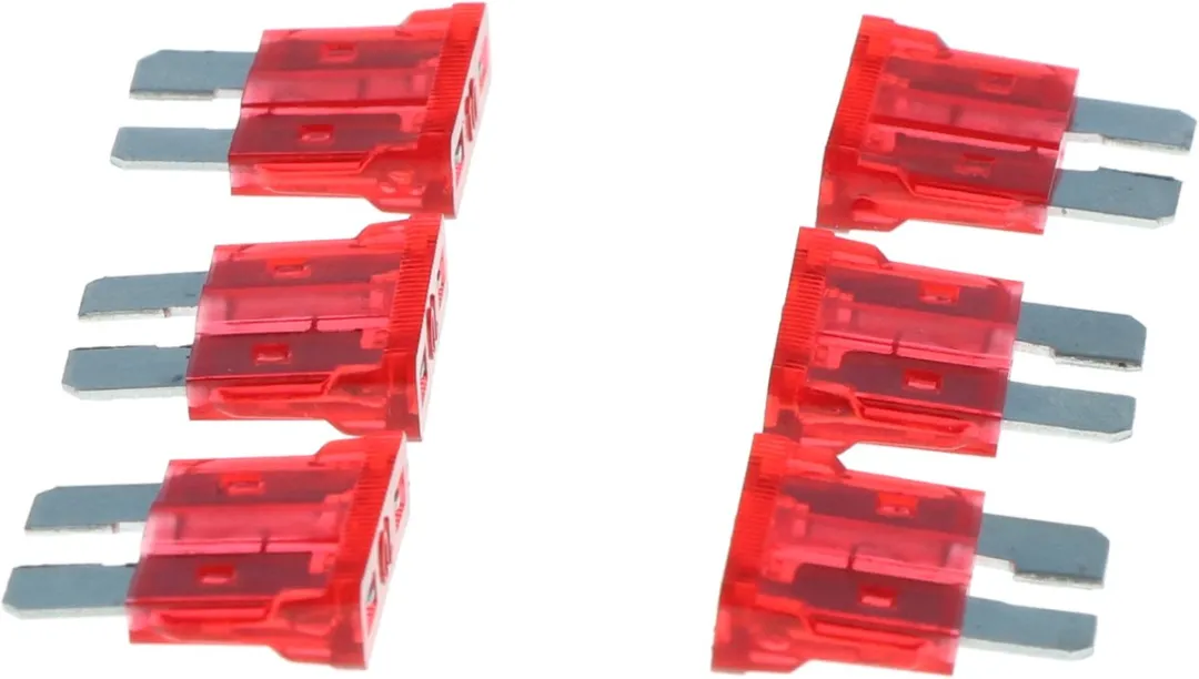 Carpoint Steekzekering 10A - 6 Stuks - Rood