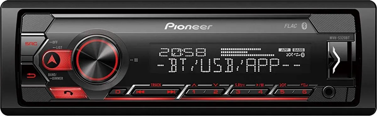 Pioneer DEH-S320BT Autoradio - Enkel DIN - 50W - Zwart