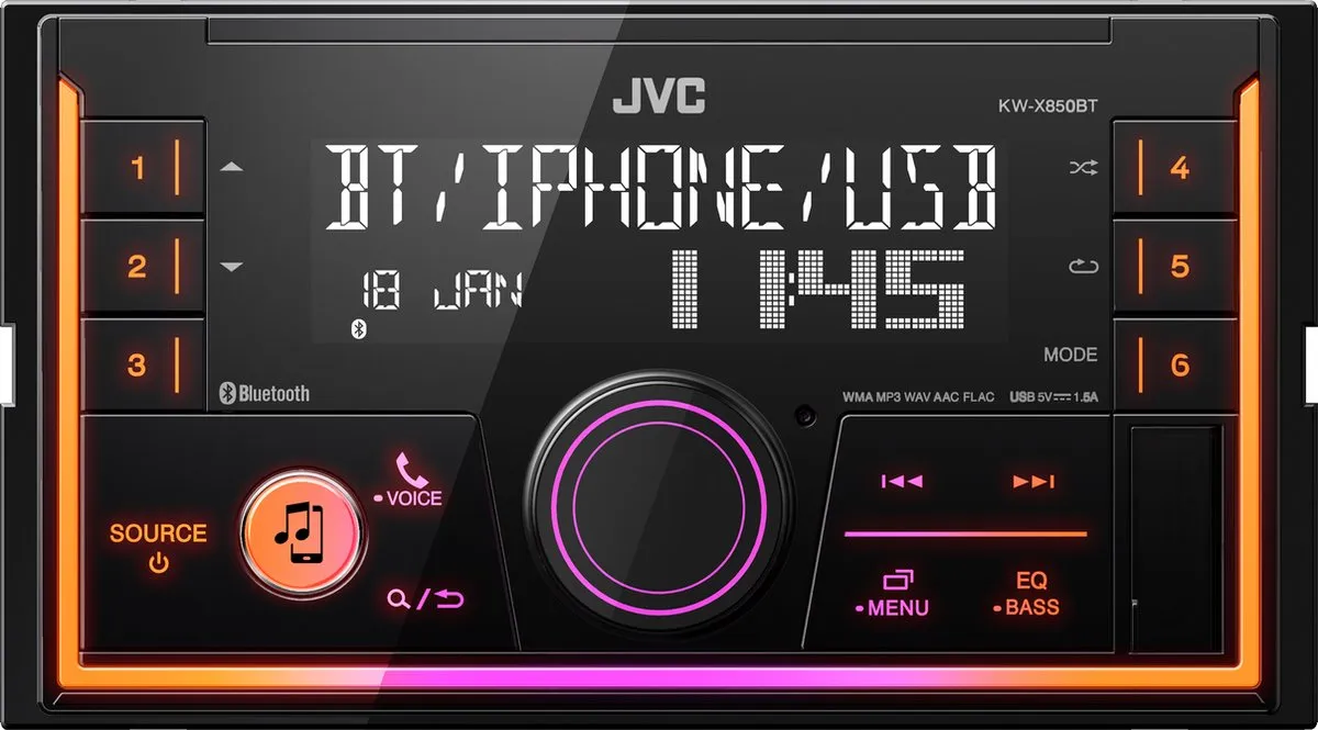 JVC KW-X850BT Autoradio - 4x50W - Zwart