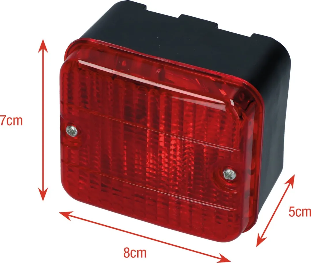 Carpoint Mistachterlicht Aanhanger 7x8cm - Rood