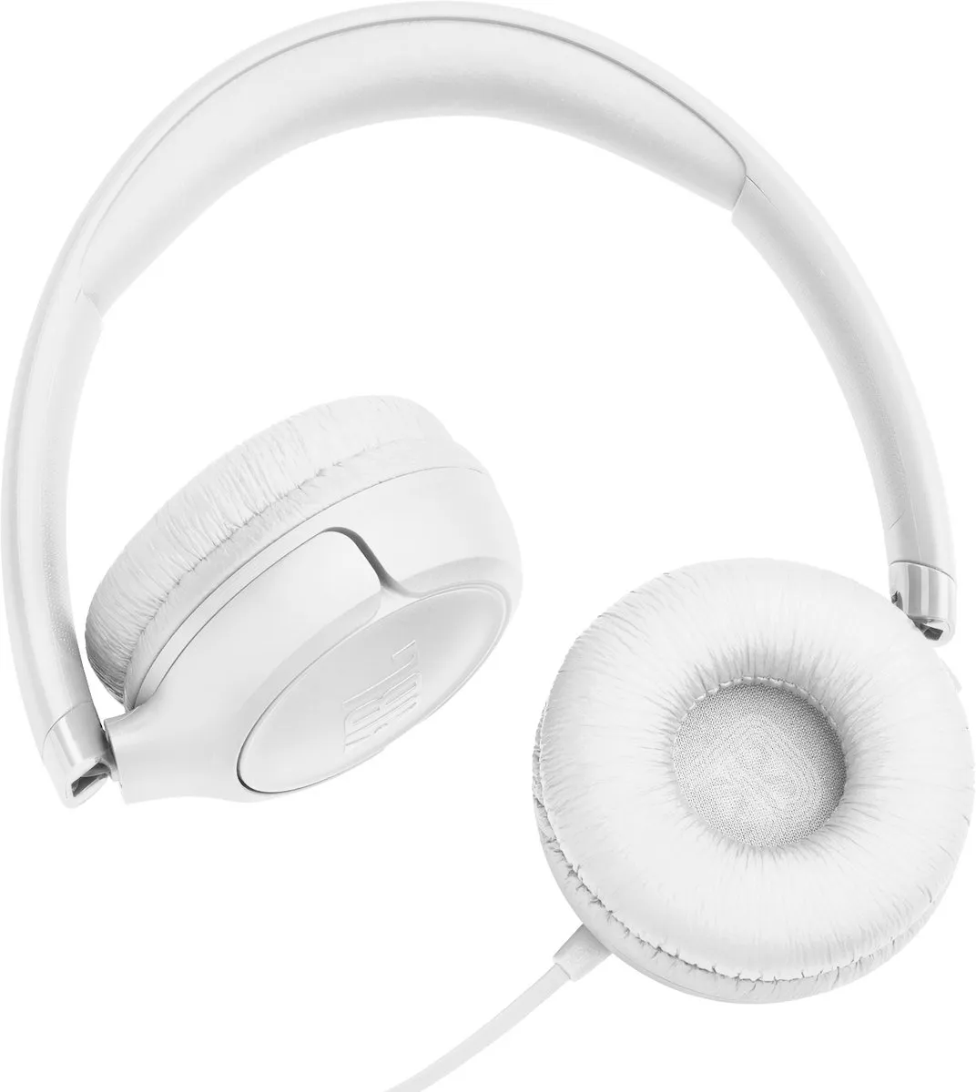 JBL Tune 530 USB-C - USB C Koptelefoon - Bedrade On-ear Headset voor iPhone 15, 16 & 17 - Met Microfoon - JBL Pure Bass - Samsung & Laptop - Wit