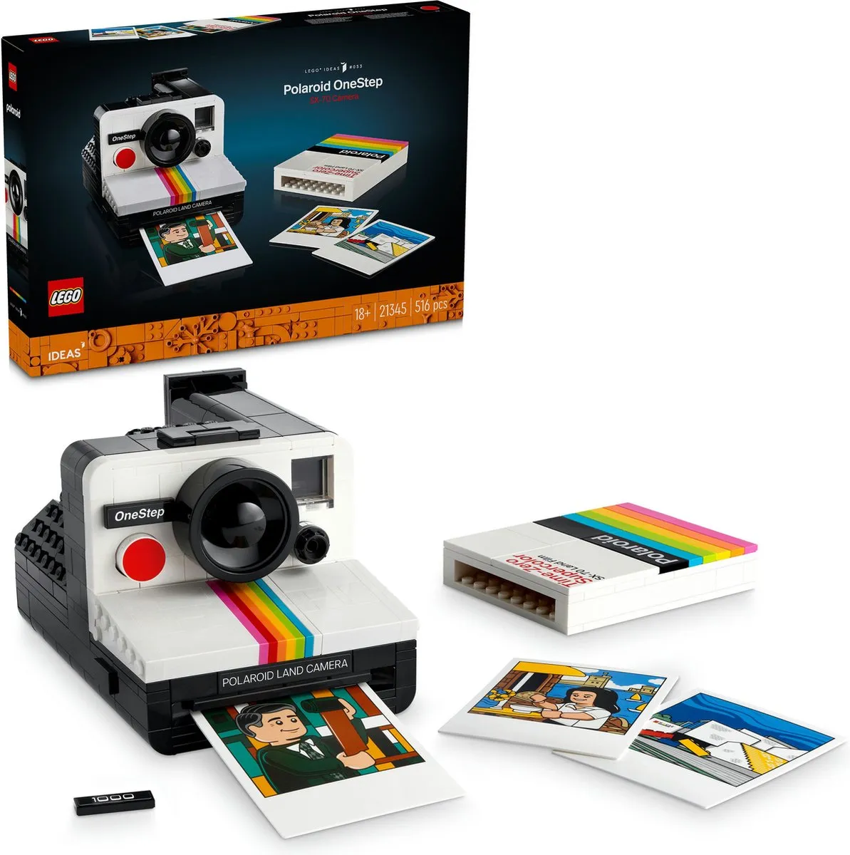 LEGO Ideas Polaroid OneStep SX-70 Camera 21345 - 516 Stukken