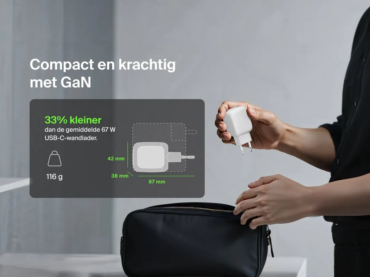 Belkin BoostCharge Pro WCH020KQWH USB-C Wandlader 67W - Wit
