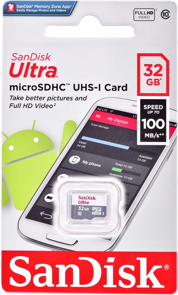 SanDisk SDSQUNR-032G-GN3MN Geheugenkaart 32GB