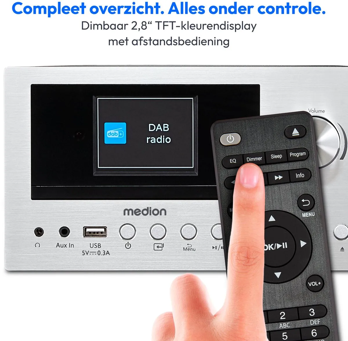 Medion P85003 Micro Audiosysteem - 2x150W - Zilver