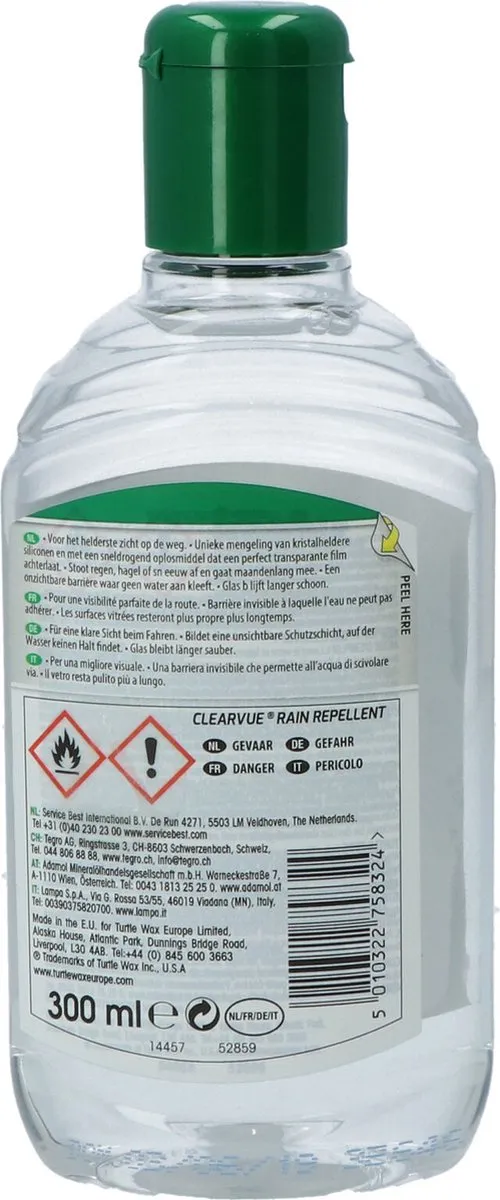 Turtle Wax ClearVue Rain Repellant 300ml