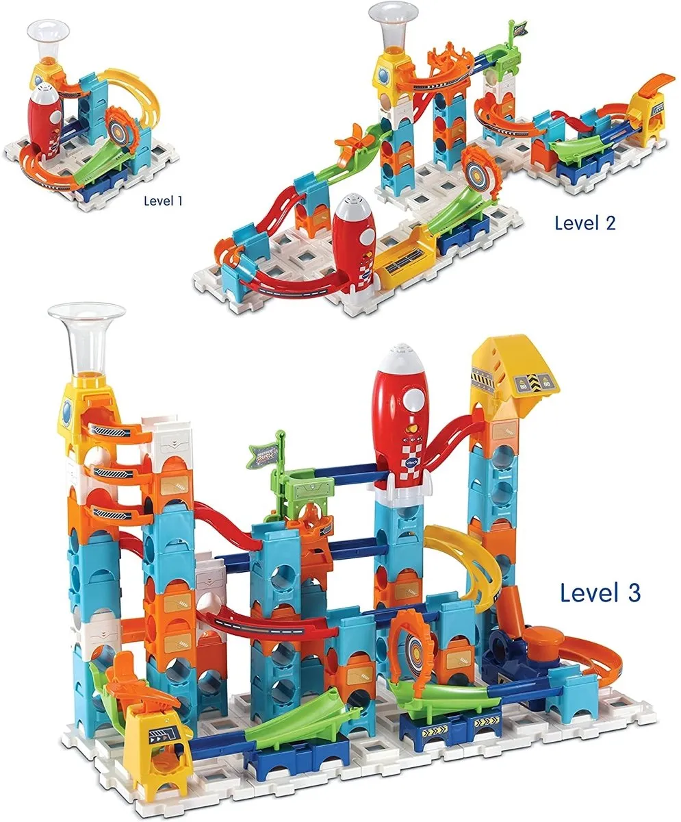 VTech Marble Rush M100E Knikkerbaan - 79 Onderdelen - 10 Knikkers - afbeelding 6 van 6