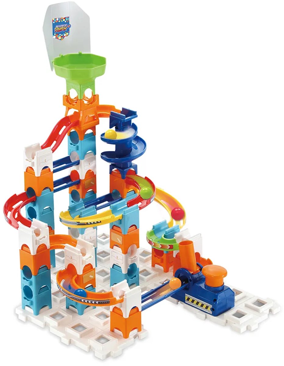 VTech Marble Rush Rocket Set Elektronisch M100E Knikkerbaan - 79 Onderdelen - Incl. 10 Knikkers met Licht- en Geluidseffecten - Cadeau - Speelgoed 3 tot 12 Jaar