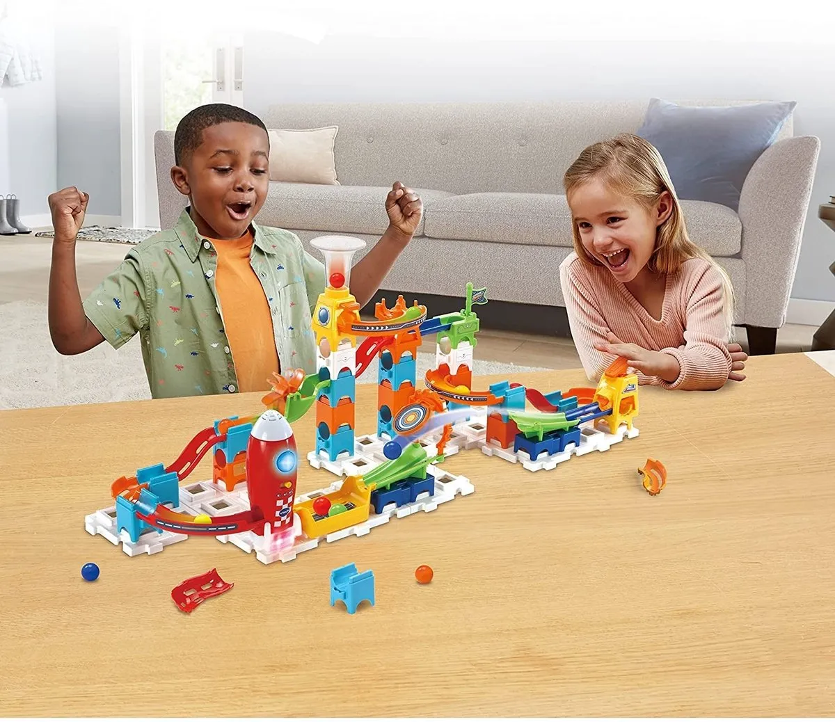 VTech Marble Rush M100E Knikkerbaan - 79 Onderdelen - 10 Knikkers