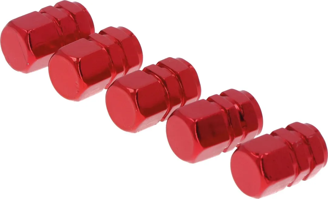 Carpoint Ventieldoppen Rood - 5 Stuks