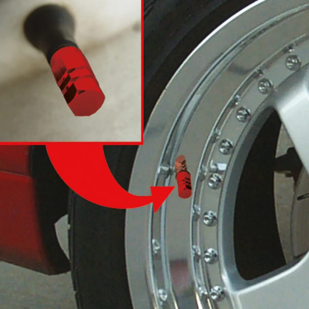 Carpoint Ventieldoppen Rood - 5 Stuks