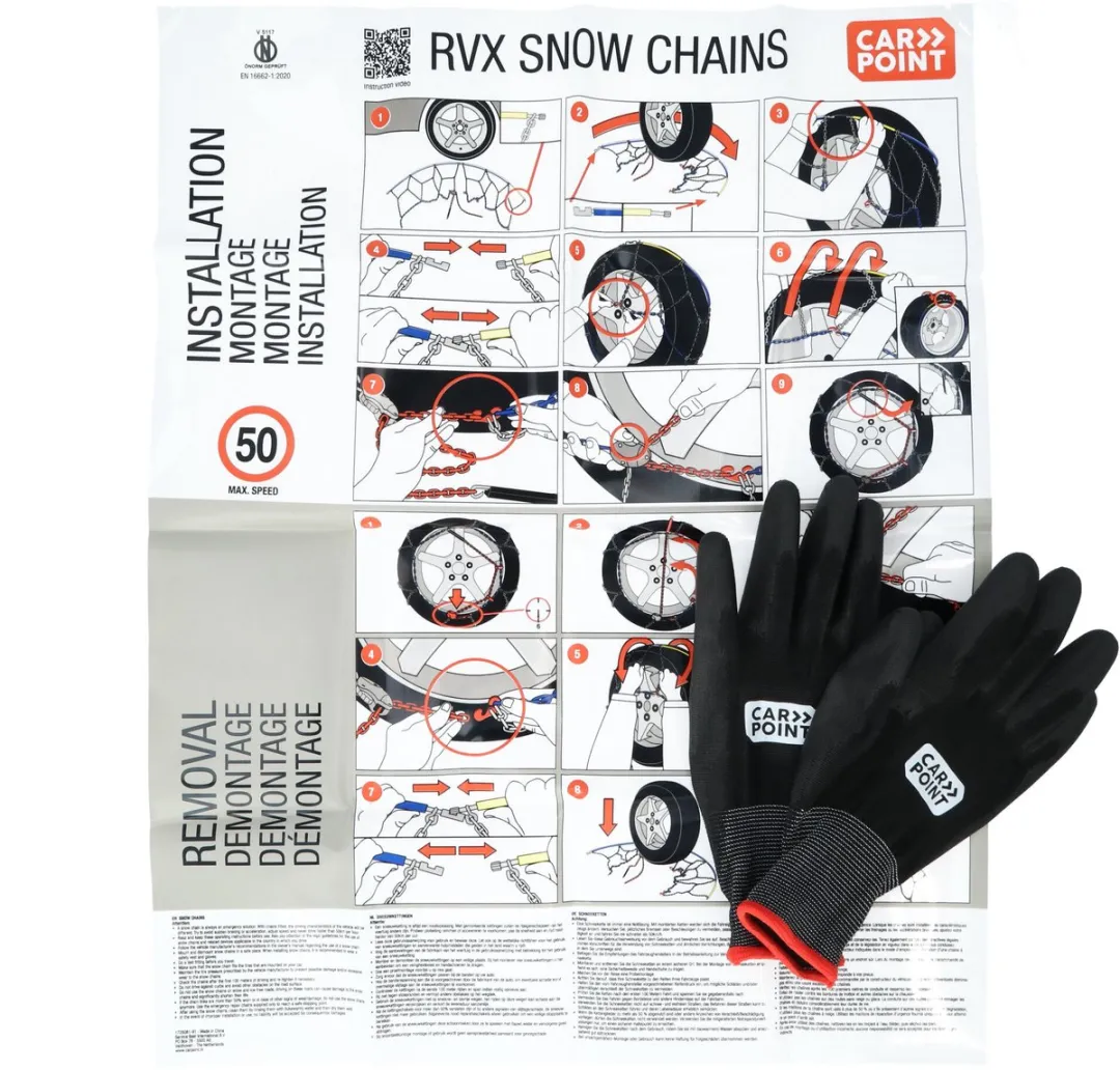 Carpoint RVX 225 Sneeuwkettingen - 16mm gehard staal - O Norm V5117/EN 16662
