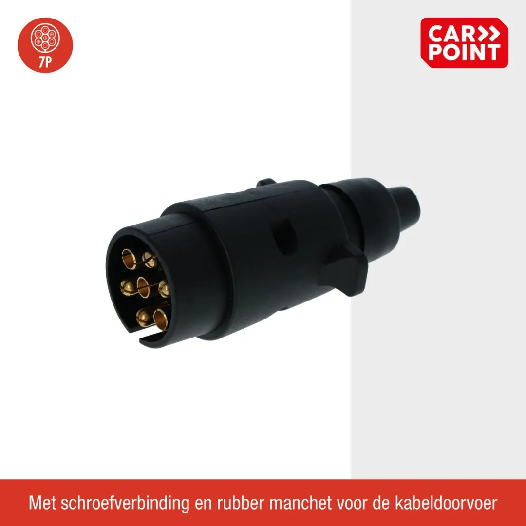 Carpoint 7-polige Kunststof Stekker - Auto/Aanhangwagen