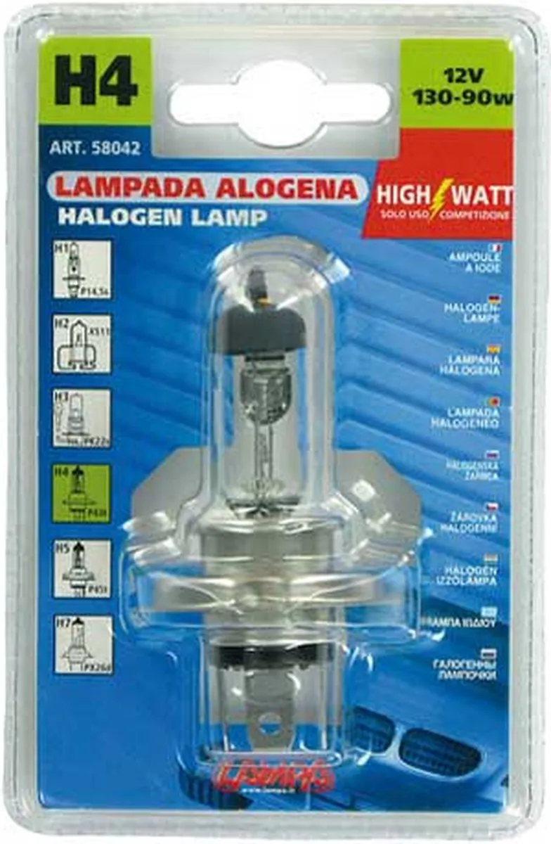 Lampa Halogeenlamp H4 12V 130/90W P43t - 1 Stuk