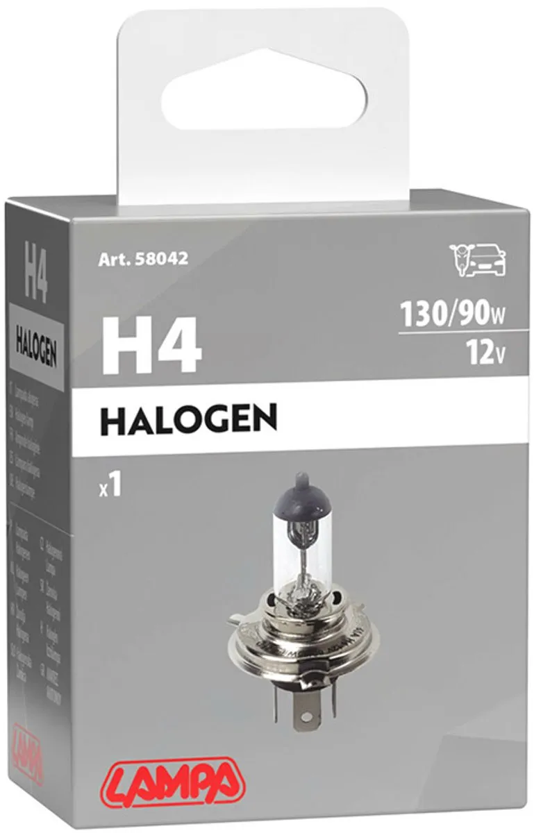 Lampa Halogeenlamp H4 12V 130/90W P43t - 1 Stuk
