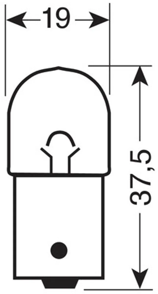 Lampa 12V R10W Gloeilamp BA15s - 2 Stuks