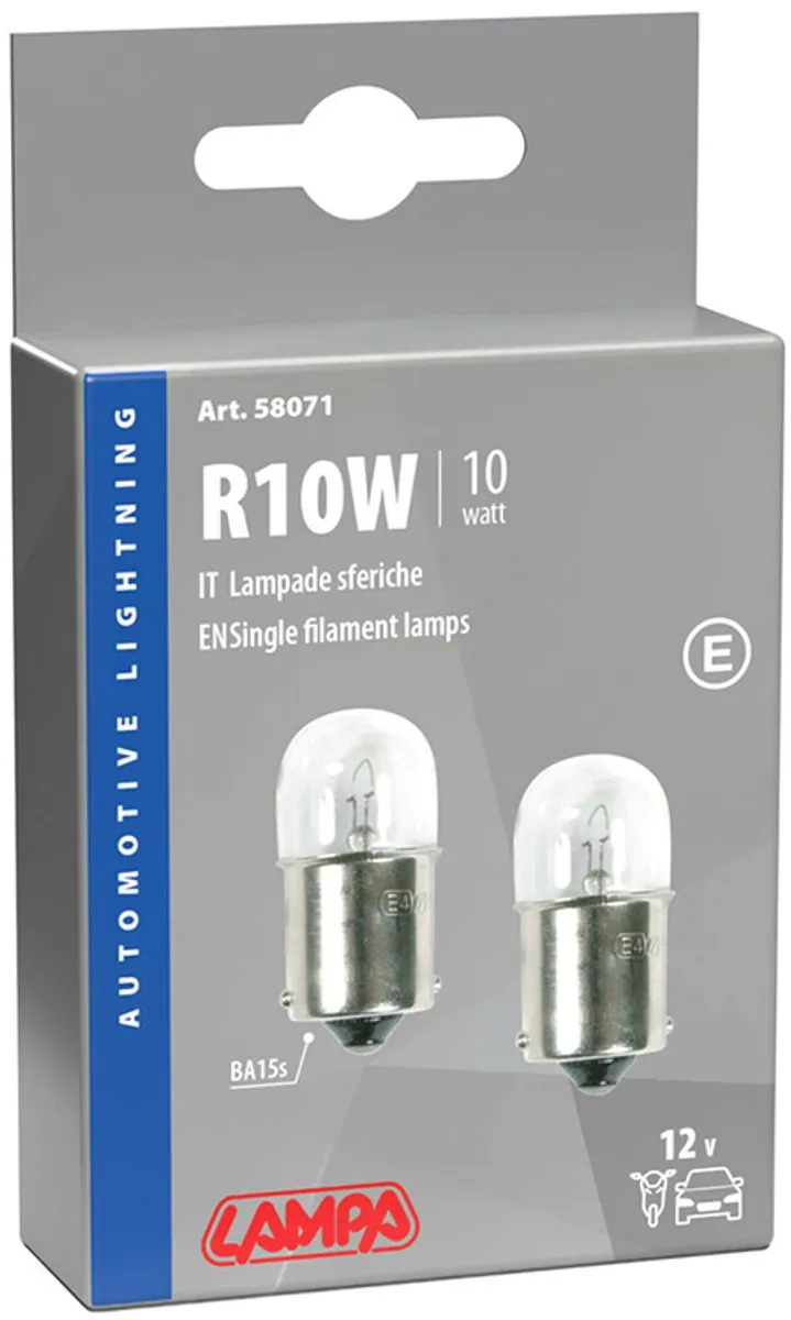 Lampa 12V R10W Gloeilamp BA15s - 2 Stuks