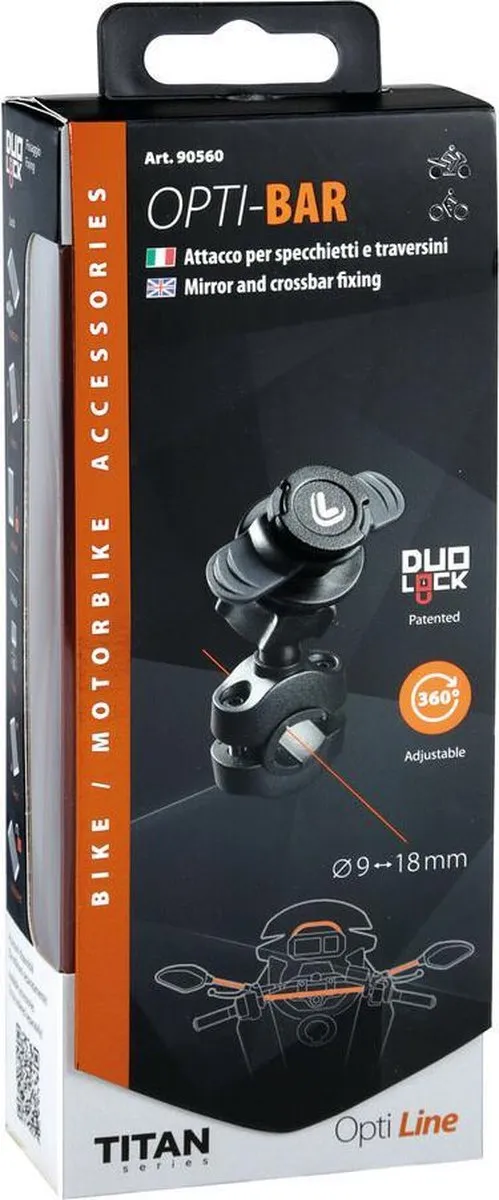 Lampa Opti Line Telefoonhouder Set - 360° Draaibaar - Zwart
