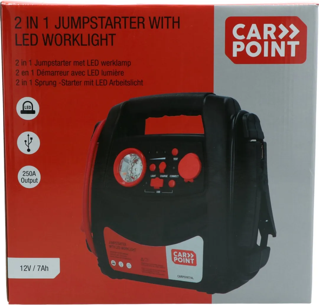 Carpoint Jumpstarter 250A 7000mAh - Rood