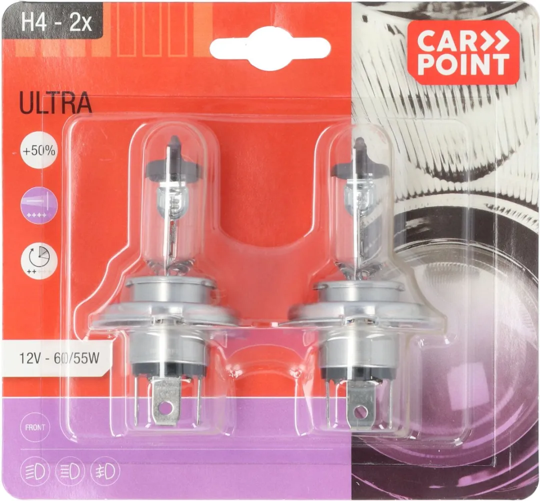 Carpoint Ultrabr Halogeen H4 60/55W - 2 Stuks