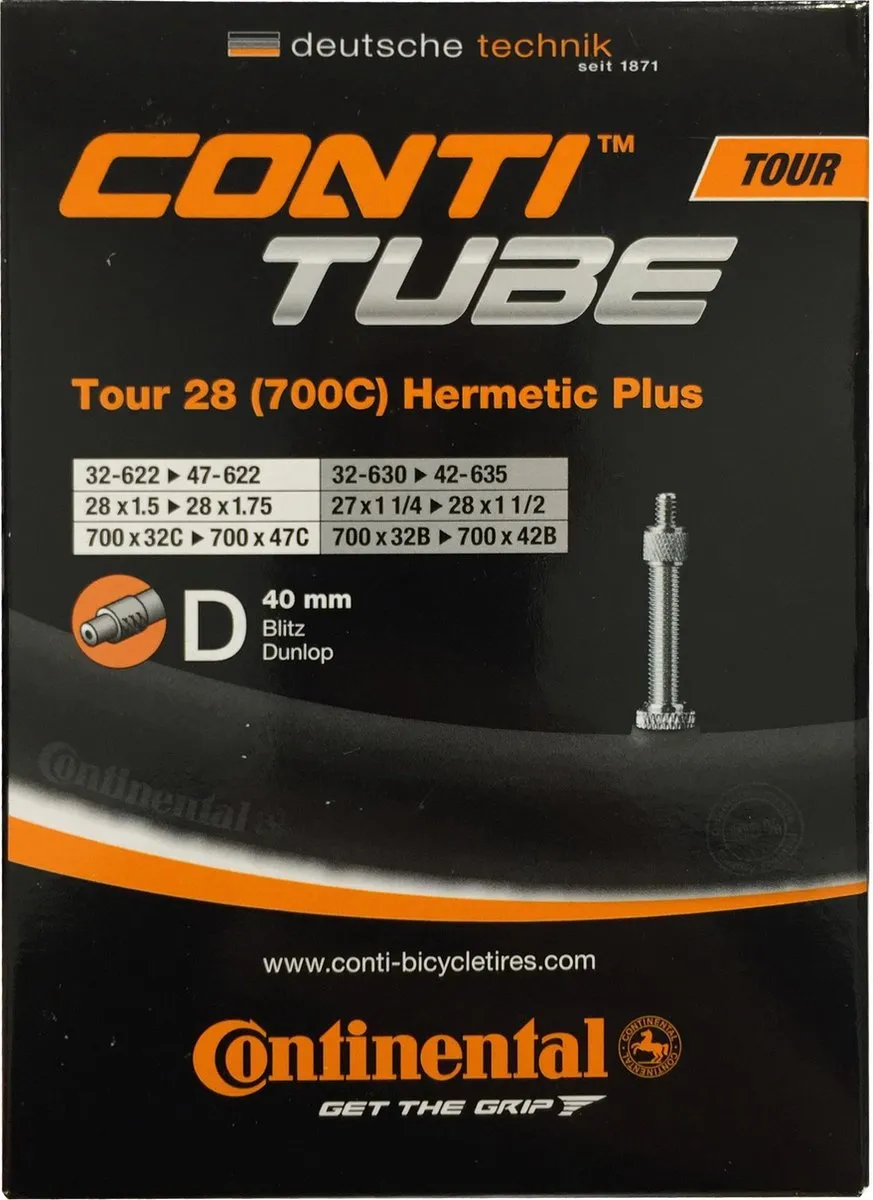 Continental Hermetic Plus Binnenband 28 Inch - DV40 Ventiel