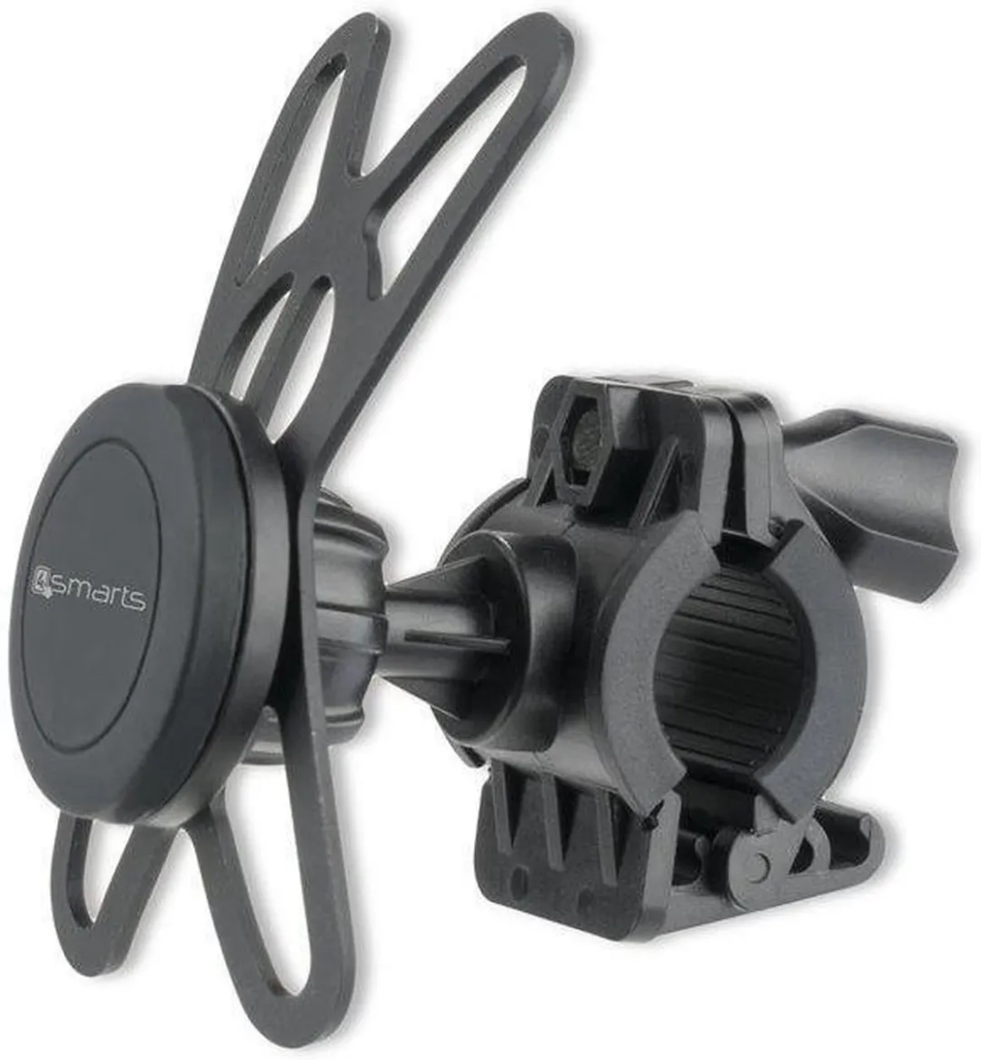 4Smarts Telefoonhouder Fiets Magnetisch - 5.5 Inch - Zwart