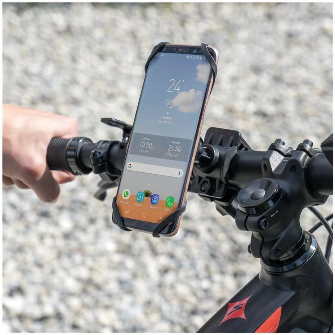 4Smarts Telefoonhouder Fiets Magnetisch - 5.5 Inch - Zwart