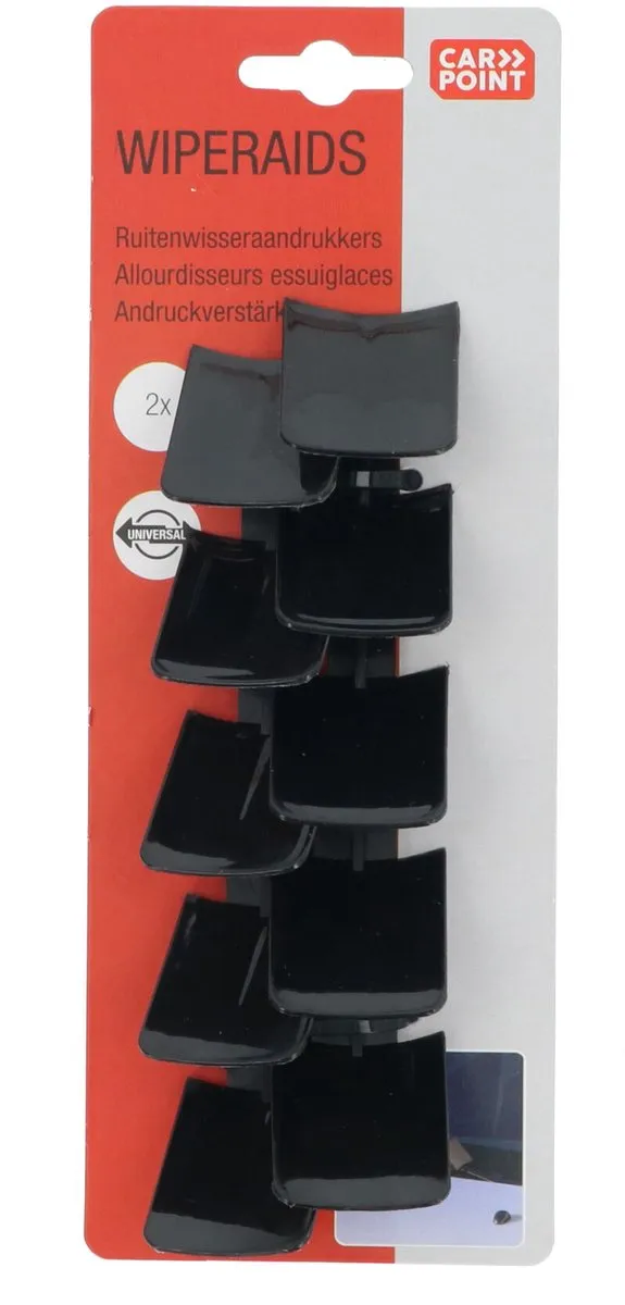 Carpoint Ruitenwisseraandrukkers 17cm - 2 Stuks - Zwart