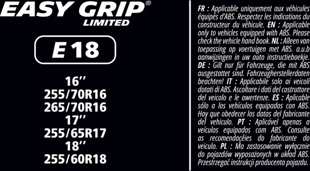 Michelin Easy Grip EG-E18 Sneeuwkettingen