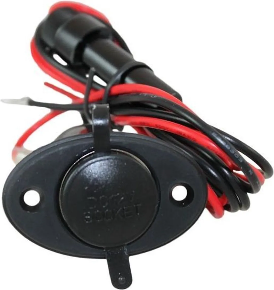 Carpoint 12V Inbouw Contactdoos 10A - Zwart
