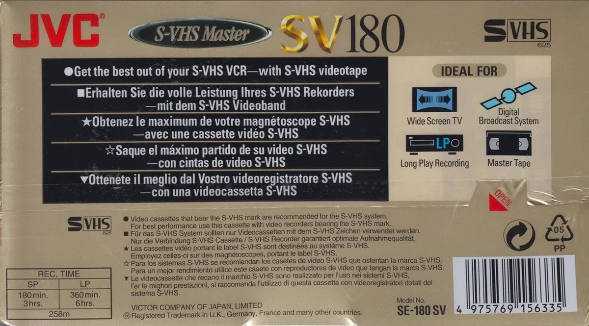 JVC SE-180 SV VHS Band - 180 min