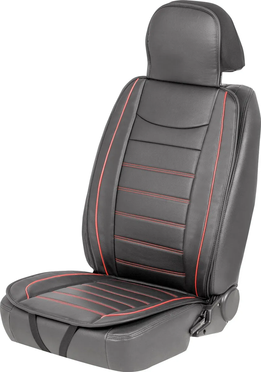 Carpoint Stoelkussen Genua - Zwart/Rood