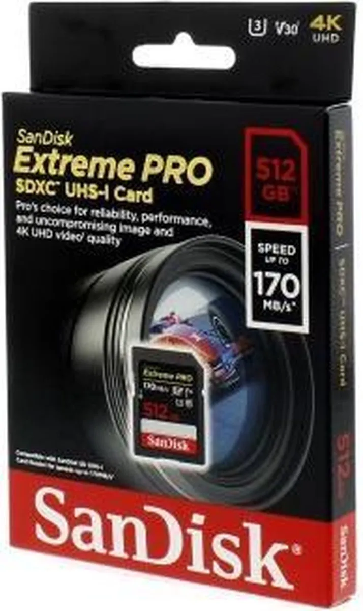 SanDisk Extreme PRO SDXC 512GB - 170MB/s