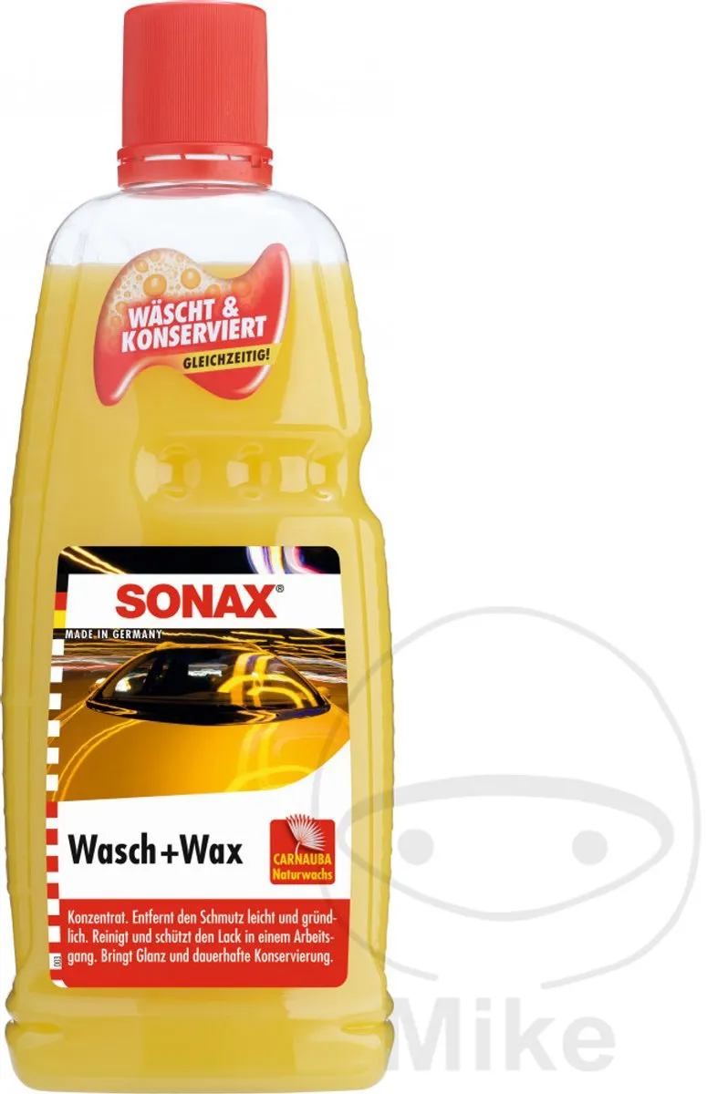 Sonax Conserveringswas Was & Wax 1L - Universeel - Zwart