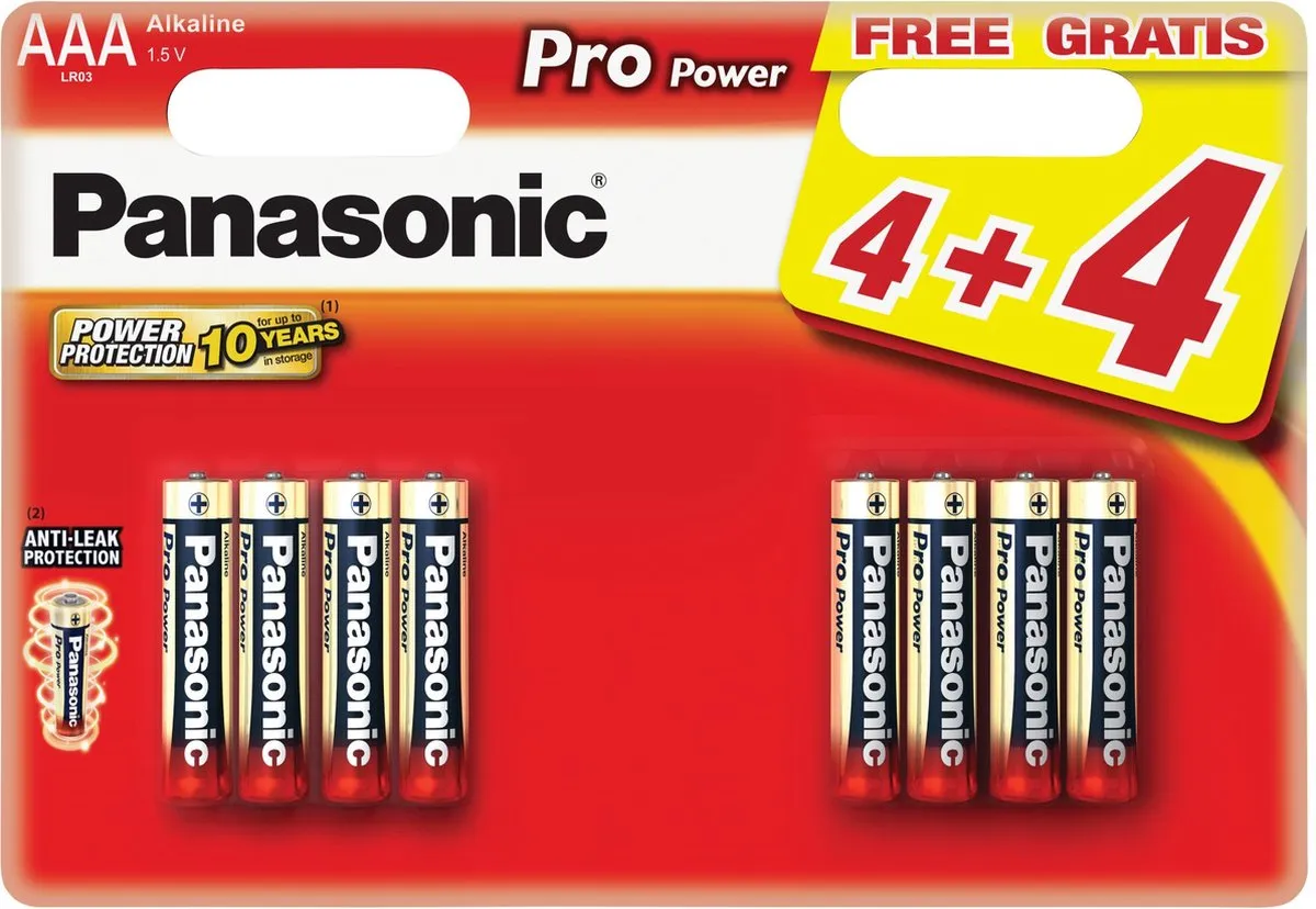Panasonic Pro Power AAA Alkaline Batterijen