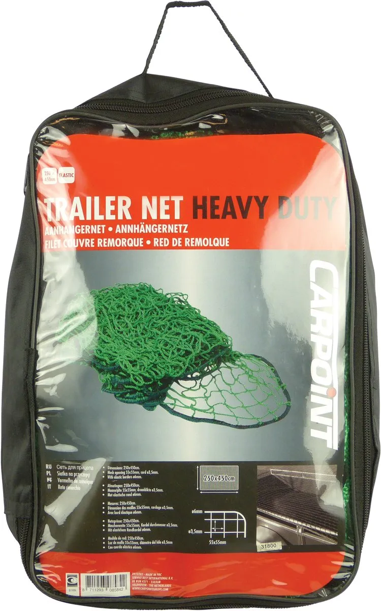 Carpoint Aanhangwagennet 250x450cm - Groen