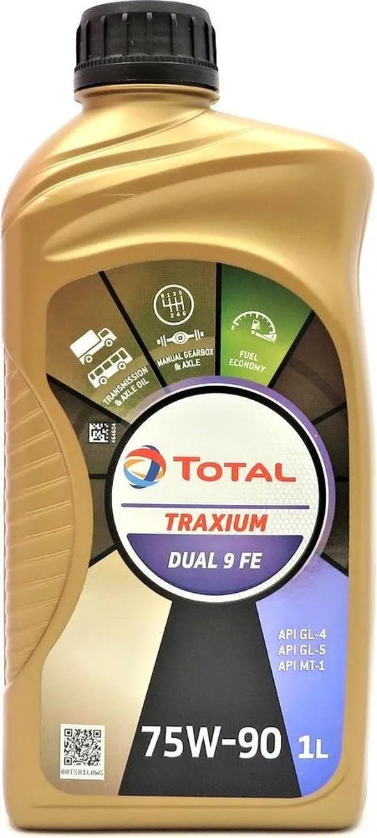 Total Traxium Dual 9 FE 75W90 Versnellingsbakolie 1L
