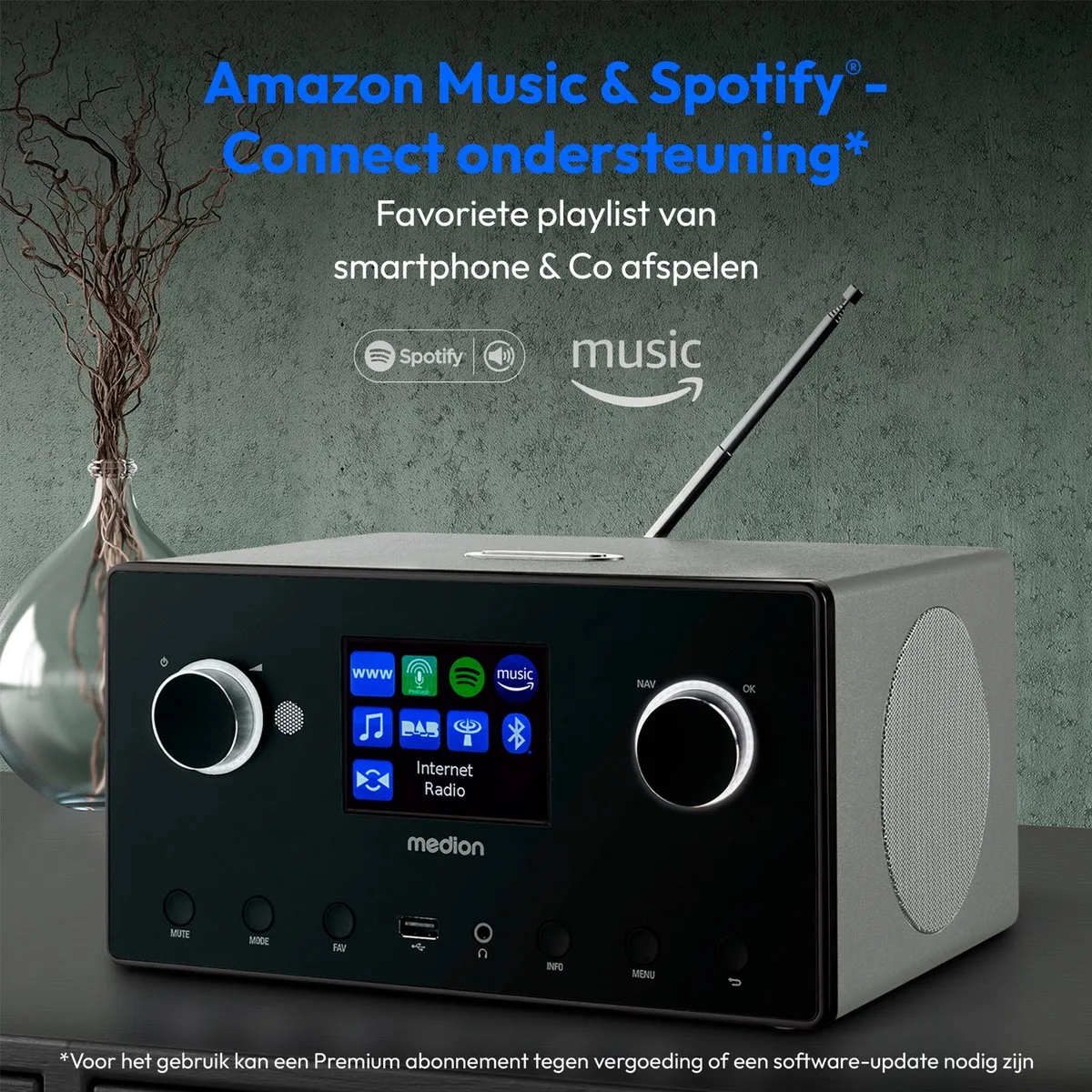 Medion MD89295 Internetradio 2.1 - 30W - Zwart
