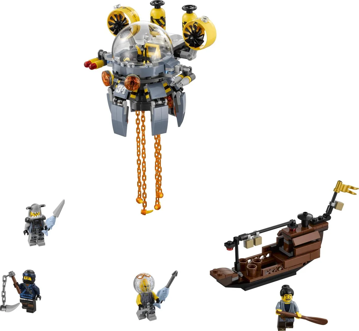 LEGO Ninjago Movie Vliegende Kwal Duikboot 70610 - 341 Stukken - afbeelding 4 van 6